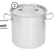 Aro 12.7Ltr Stainless Steel Professional Stock Pot-Each