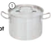Aro 8Ltr Stainless Steel Professional Stock Pot-Each