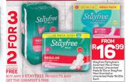 Stayfree Pantyliners-76s Or Maxi Scented,Unscented Pads-8/10s Each