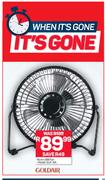 Goldair 15cm USB Fan