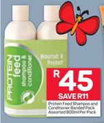 Protein Feed Shampoo And Conditioner Banded Pack-800ml Per Pack