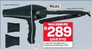Wahl Cutek Hair Straightener WH4417-0470C Or Professional Hairdryer WHS439 216-Each