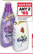 Comfort Concentrated Fabric Conditioner Assorted-2 x 800ml