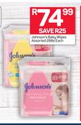 Johnson's Baby Wipes Assorted-288's Each