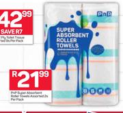 PnP Super Absorbent Roller Towels Assorted-2s Per Pack
