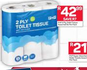 PnP 2 Ply Toilet Tissue Assorted-9s Per Pack