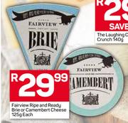 Fairview Ripe And Ready Brie Camembert Cheese-125g Each