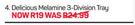 Delicious Melamine 3 Division Tray-Each
