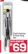 Chef's Kitchen 3 Pack Tong Set