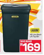 Addis 46Ltr Black Lift Top Bin