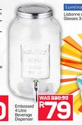 Embossed Beverage Dispenser-4Ltr