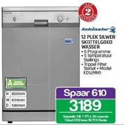 Kelvinator 12 Plek Silwer Skottelgoedwasser KD12MM1