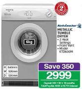 Kelvinator 6kg Metallic Tumble Dryer KTD600M