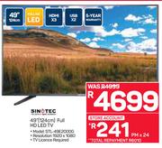 Sinotec 49"(124cm) Full HD LED TV STL-49E2000G