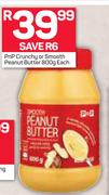 PnP Crunchy Smooth Peanut Butter-800g Each
