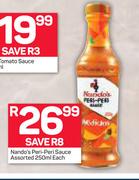 Nando's Peri Peri Sauce Assorted-250ml Each