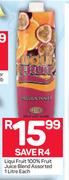 Liqui Fruit 100% Fruit Juice Blend-1Ltr Each