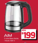AIM 2Ltr Glass Kettle AGK 12