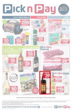 Pick n Pay  Gauteng, Free State, North West, Mpumalanga, Limpopo and Northern Cape : Save Now (04 Feb - 10 Feb 2019), page 0