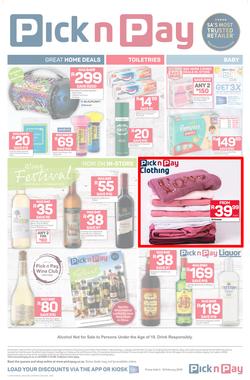 Pick n Pay  Gauteng, Free State, North West, Mpumalanga, Limpopo and Northern Cape : Save Now (04 Feb - 10 Feb 2019), page 0