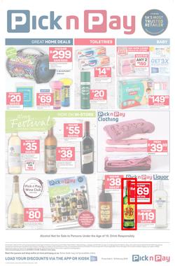 Pick n Pay  Gauteng, Free State, North West, Mpumalanga, Limpopo and Northern Cape : Save Now (04 Feb - 10 Feb 2019), page 0