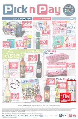 Pick n Pay  Gauteng, Free State, North West, Mpumalanga, Limpopo and Northern Cape : Save Now (04 Feb - 10 Feb 2019), page 0