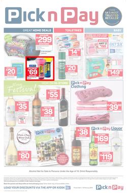 Pick n Pay  Gauteng, Free State, North West, Mpumalanga, Limpopo and Northern Cape : Save Now (04 Feb - 10 Feb 2019), page 0