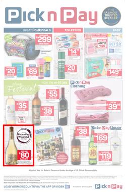 Pick n Pay  Gauteng, Free State, North West, Mpumalanga, Limpopo and Northern Cape : Save Now (04 Feb - 10 Feb 2019), page 0