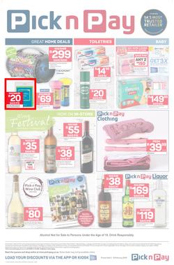 Pick n Pay  Gauteng, Free State, North West, Mpumalanga, Limpopo and Northern Cape : Save Now (04 Feb - 10 Feb 2019), page 0
