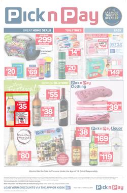 Pick n Pay  Gauteng, Free State, North West, Mpumalanga, Limpopo and Northern Cape : Save Now (04 Feb - 10 Feb 2019), page 0