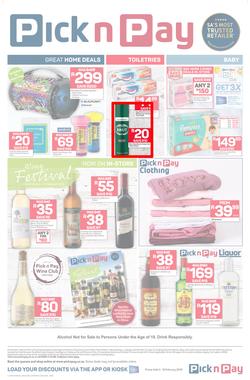Pick n Pay  Gauteng, Free State, North West, Mpumalanga, Limpopo and Northern Cape : Save Now (04 Feb - 10 Feb 2019), page 0