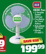SCE 40cm Desk Fan FT-40E11