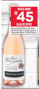 Boschendal Blanc De Noir, Rose Garden, Le Bouquet Or Boschen Blanc-750ml Each