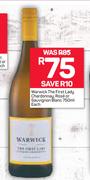 Warwick The First Lady Chardonnay Rose Or sauvignon Blanc-750ml Each