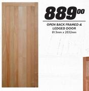 Open Back Framed & Ledged Door 813x2032mm