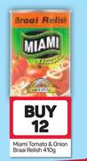 Miami Tomato & Onion Braai Relish-12x410g