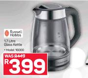 Russell Hobbs 1.7Ltr Glass Kettle 16000