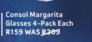 Consol Margarita Glasses 4 Pack-Each
