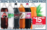 Coca-Cola, Light, Zero, Tab, Fanta, Zero, Sprite Zero Or Stoney Zero-2.25Ltr Each