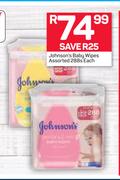 Johnson's Baby Wipes Assorted-288's Each