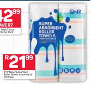 PnP Super Absorbent Roller Towels Assorted-2s Per Pack