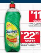 Sunlight Dishwashing Liquid Assorted-750ml Each