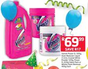 Vanish Power O2-500g,Stain Remover Liquid-2Ltr,Crystal White Powder-520g,Power O2-650g Value Pack 
