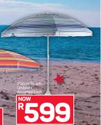 256cm Beach Umbrella Assorted-Each