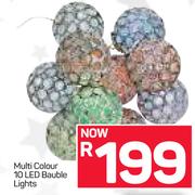 Multi Colour 10 LED Bauble Lights