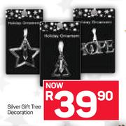 Silver Gift Tree Decoration