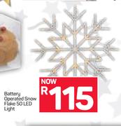 Battery Operated Snow Flake 50 LED Light