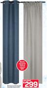 Blockout Curtains Taped In Assorted Colours-Each