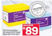 PnP Handy Cloths 30 Pack Or PnP Supa Wipes 50 Pack-Each