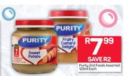 Purity 2nd Foods Assorted-125ml Each 
